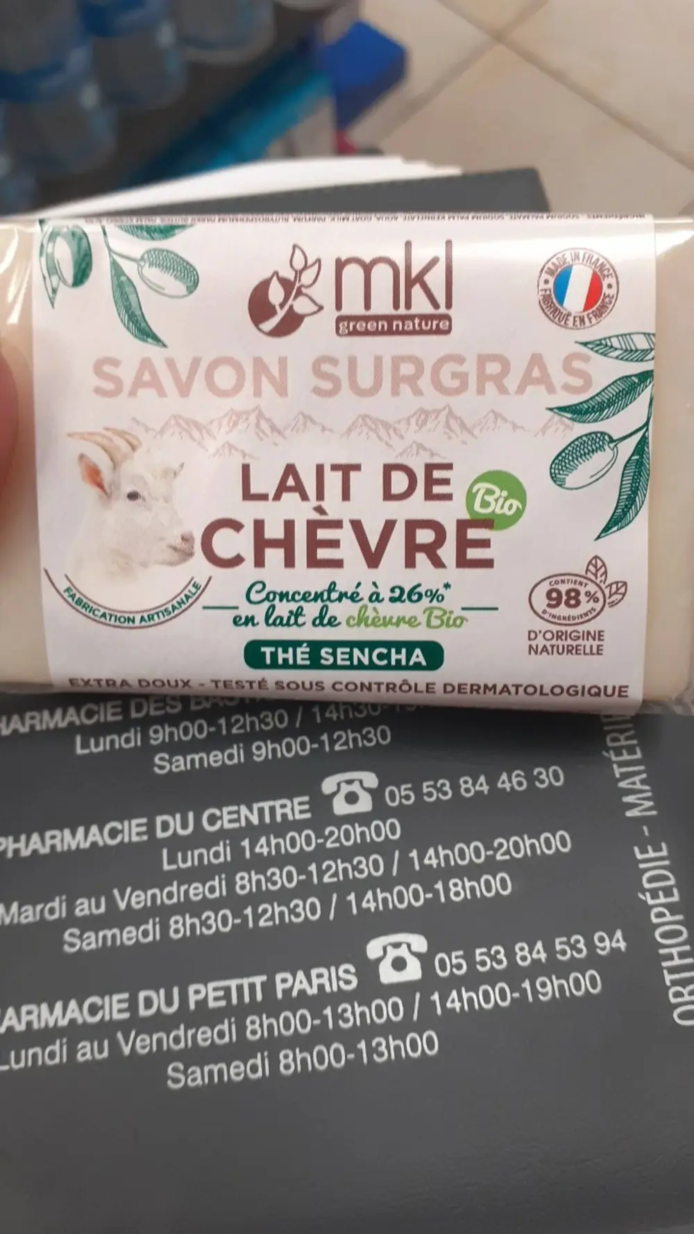 MKL GREEN NATURE - Lait de chèvre bio - Savon surgras