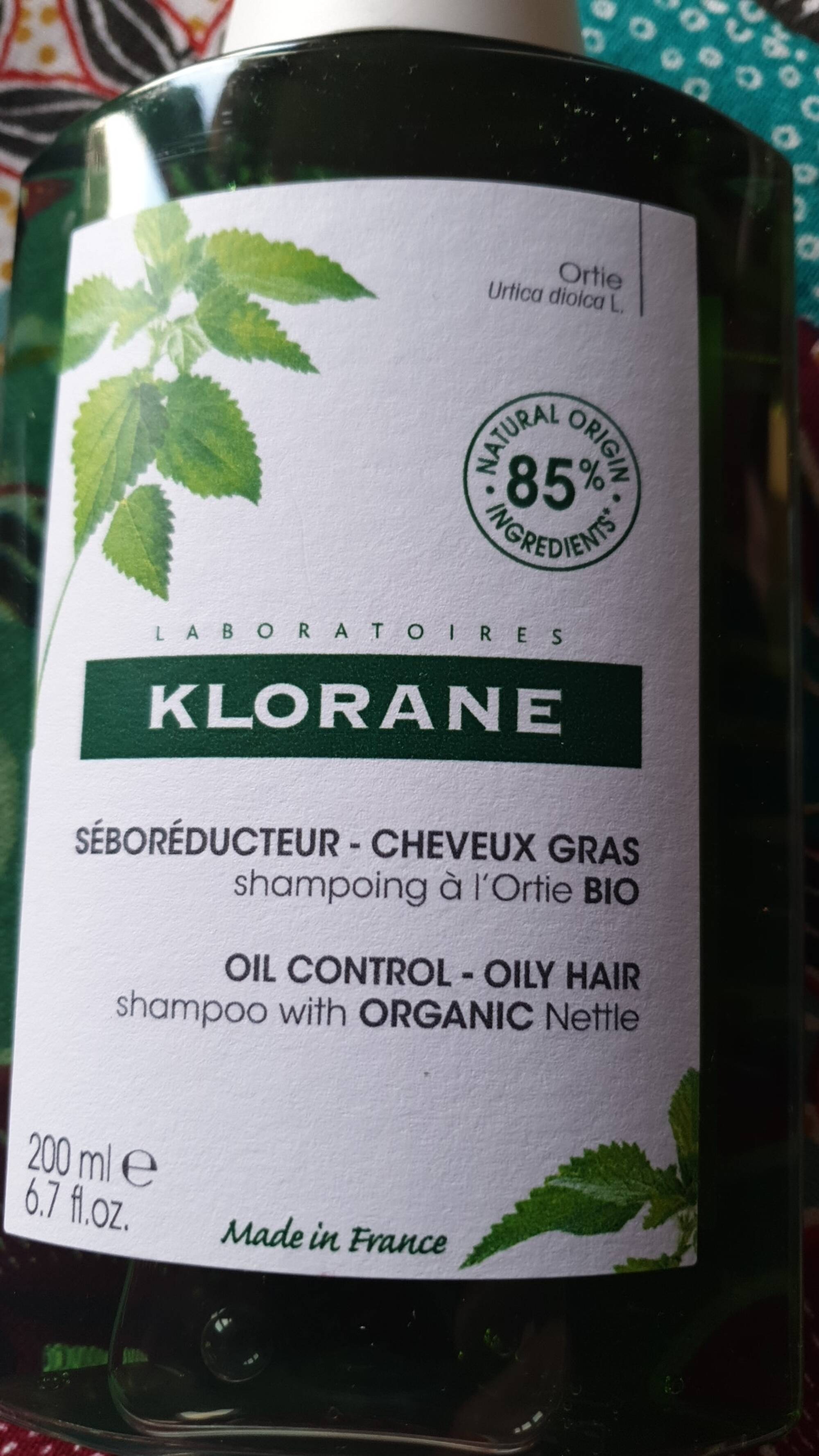 KLORANE - Séboréducteur cheveux gras - Shampooing à l'ortie bio