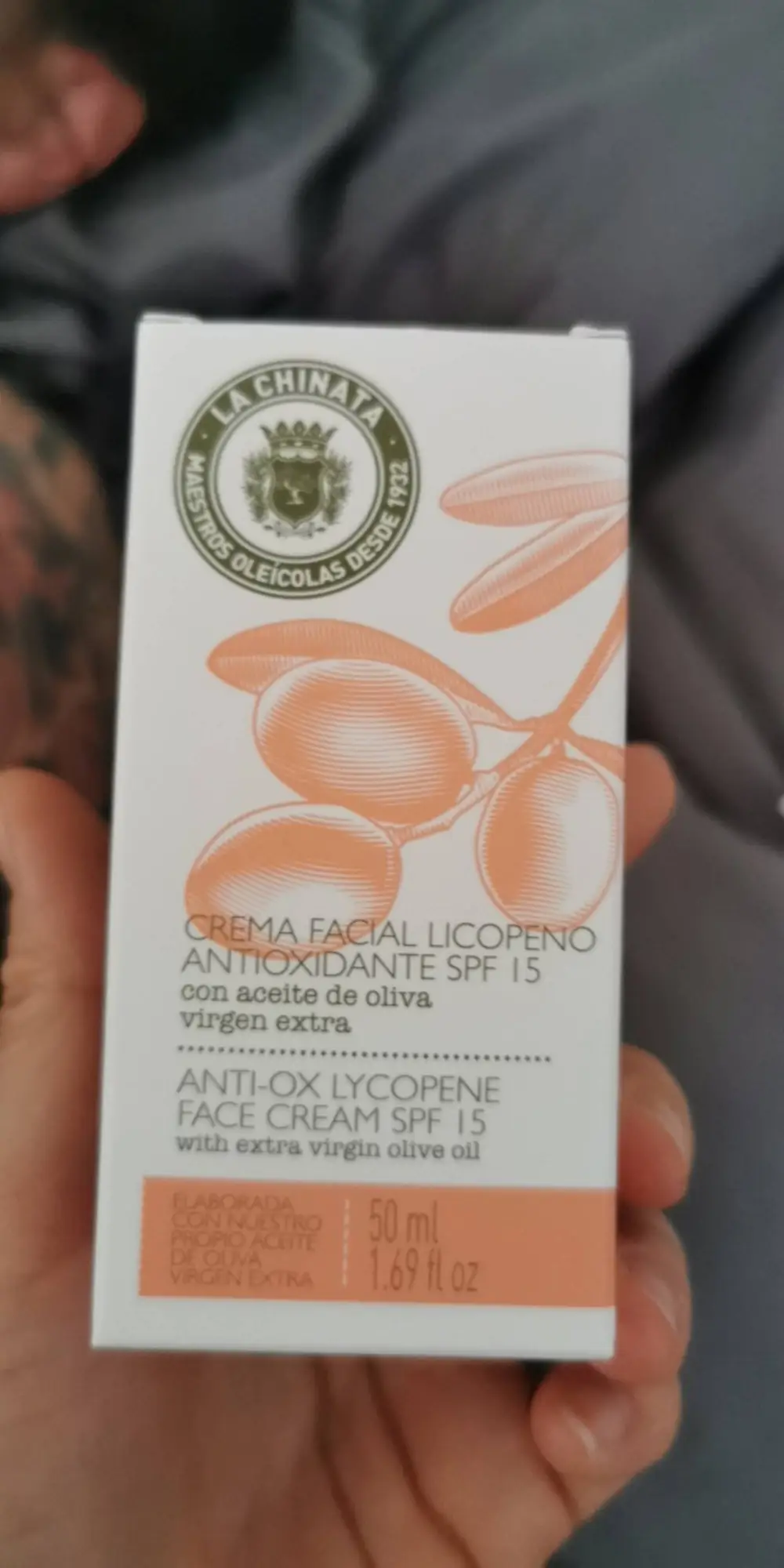 LA CHINATA - Anti-ox lycopene face cream SPF 15
