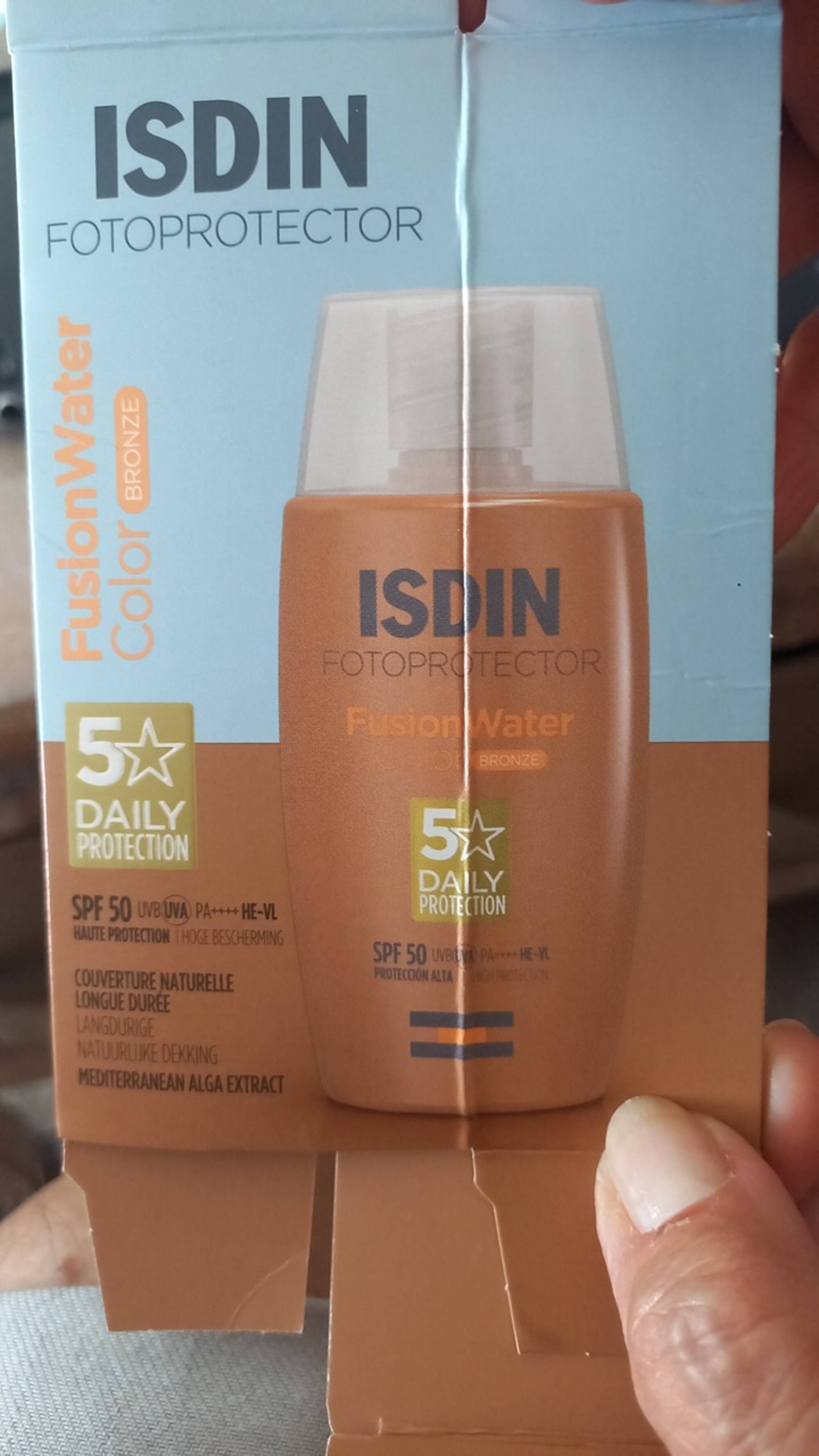 ISDIN - Fotoprotector fusion water - Couverture naturelle longue durée SPF 50