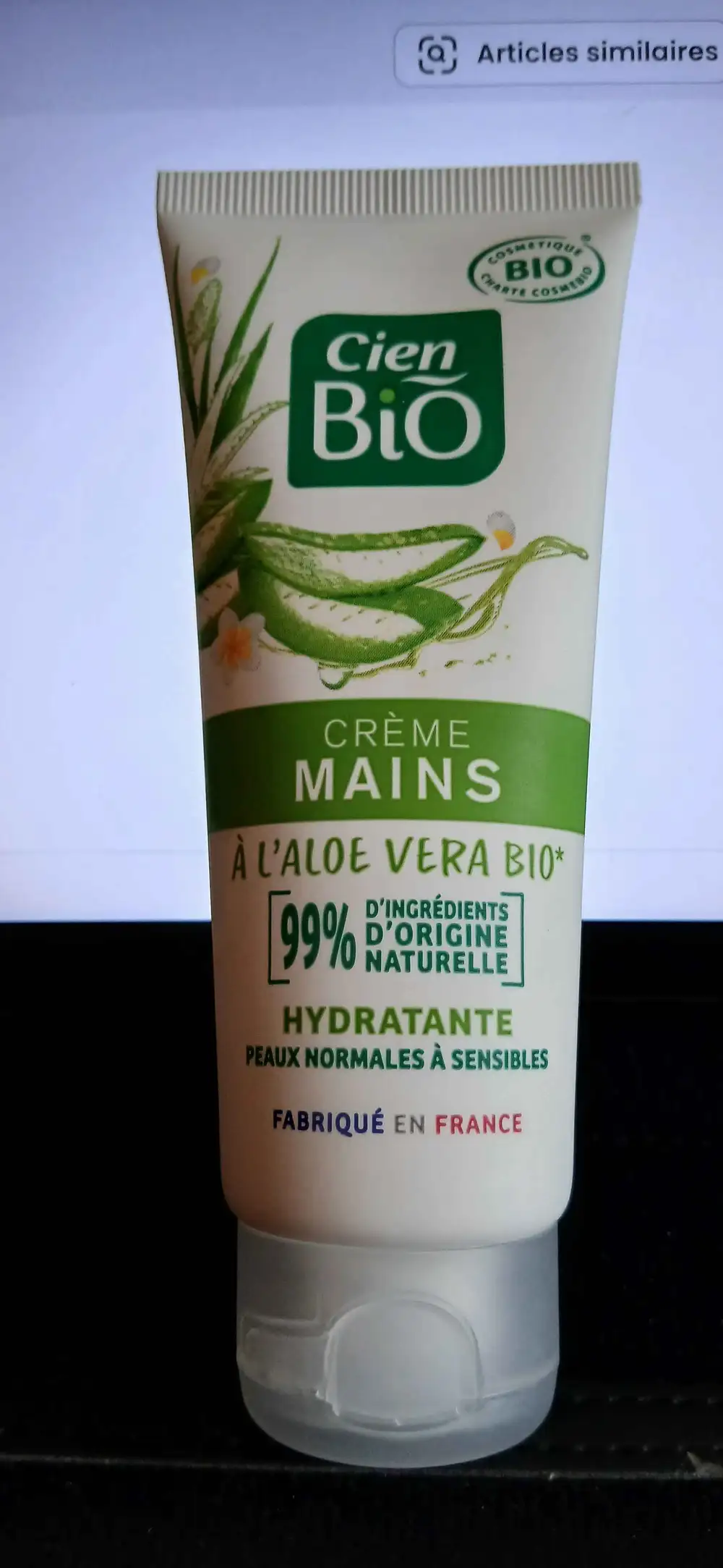 CIEN - Crème mains à l'aloe vera bio hydratante