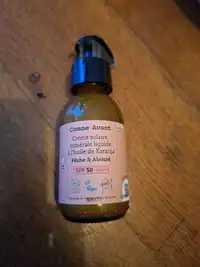 COMME AVANT - Crème solaire minérale liquide pêche & abricot SPF 50