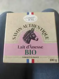 LE COMPTOIR DU BIO - Savon authentique lait d'ânesse bio