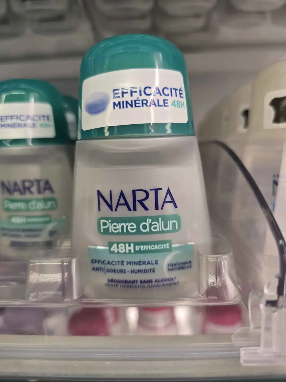 NARTA - Déodorant sans alcool 48h pierre d'alun