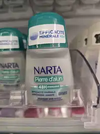 NARTA - Déodorant sans alcool 48h pierre d'alun