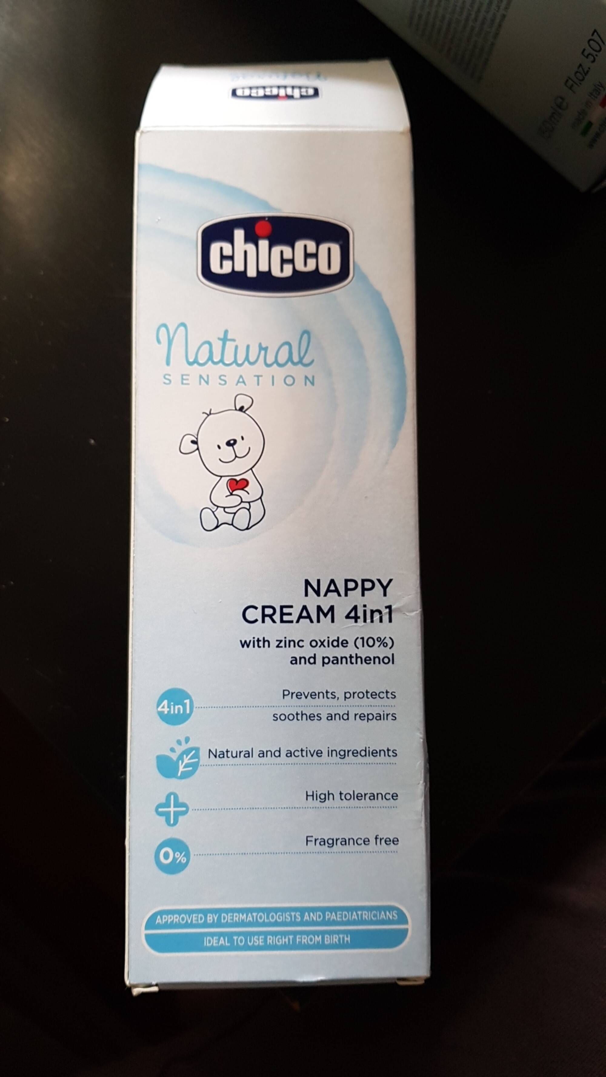 CHICCO - Natural sensation - Nappy cream 4 in 1