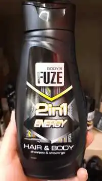 BODY-X FUZE - 2 in 1 energy - Shampoo & shower gel