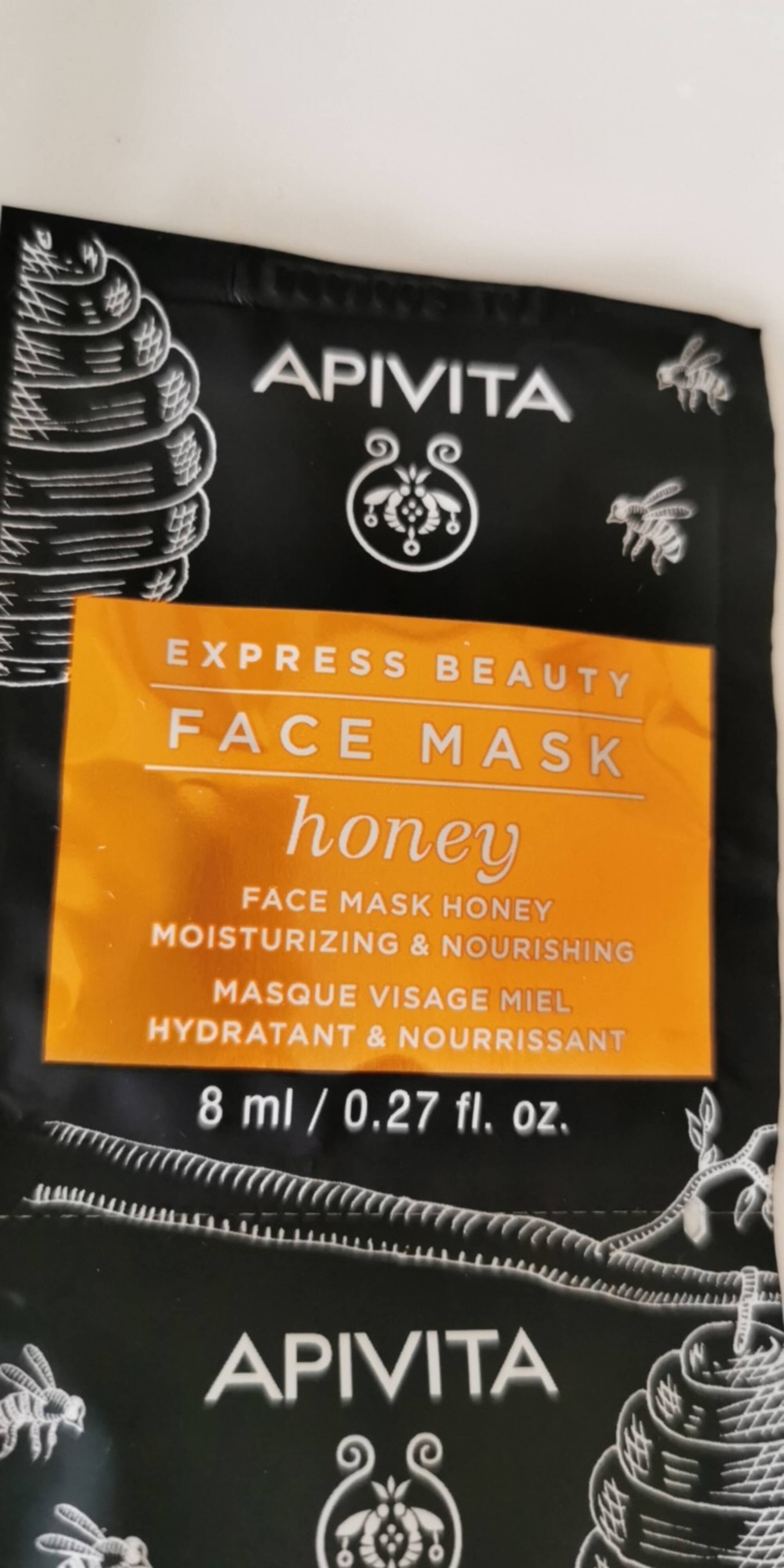APIVITA - Masque visage miel - Hydratant & nourrissant