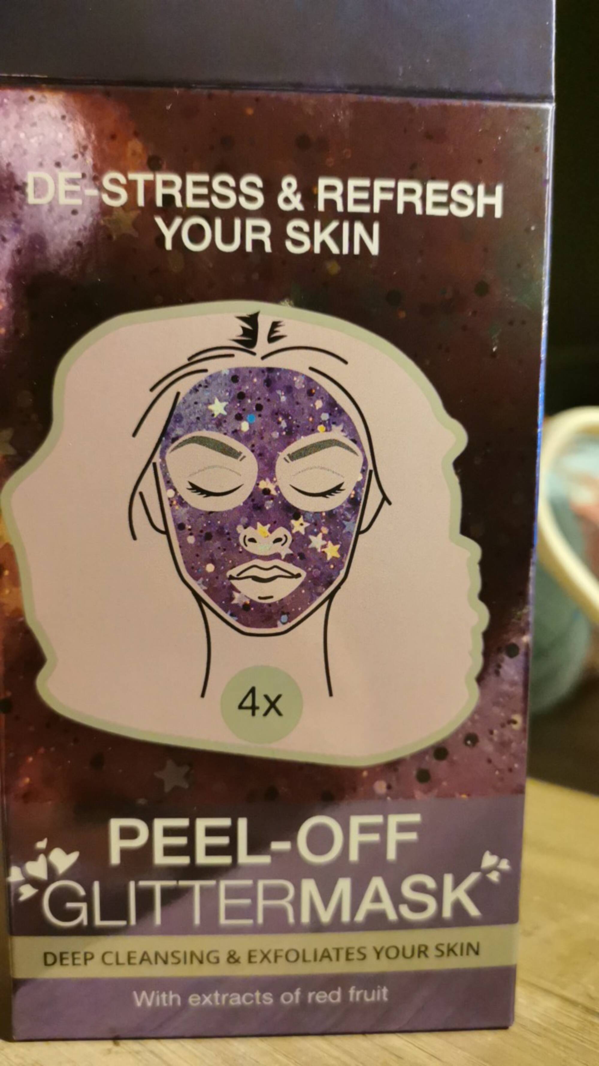 ACTION - De-stress & refresh your skin - Peel-of mask glittermask
