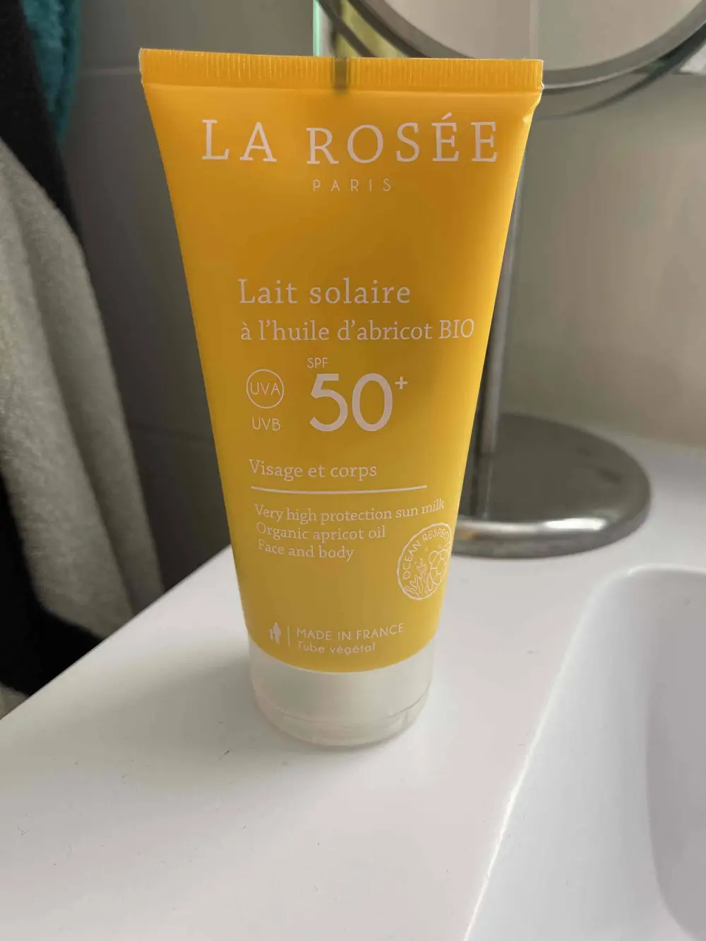 LA ROSÉE - Lait solaire à l’huile d’abricot BIO SPF 50+