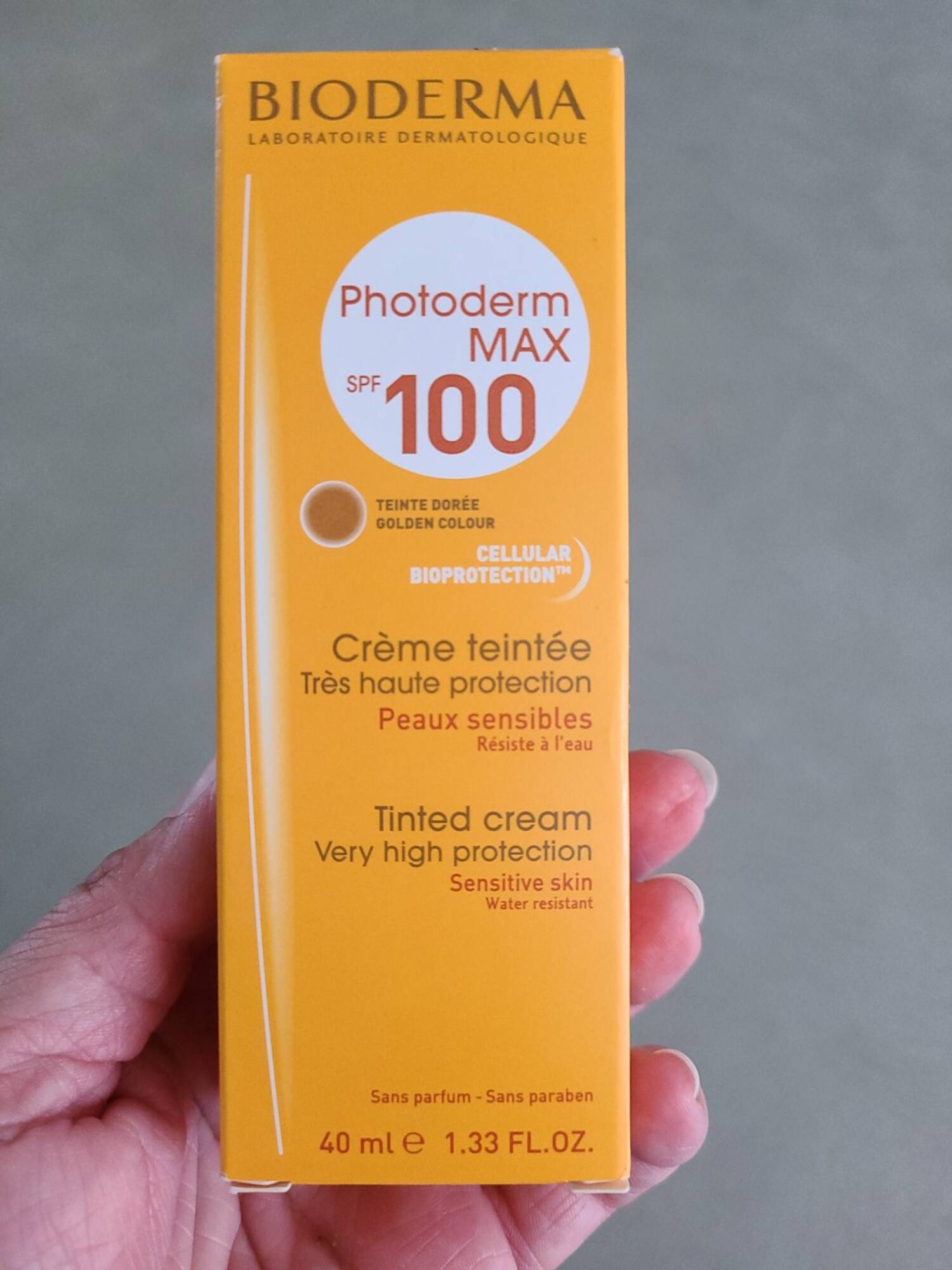 BIODERMA - Photoderm max SPF 100 -  Crème teintée dorée