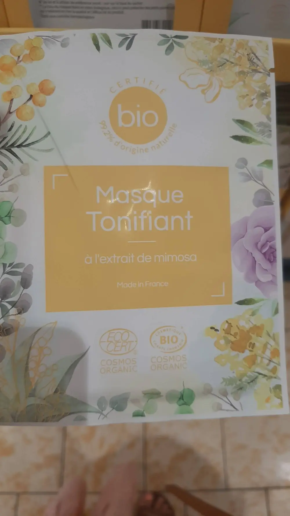 COSBELLE - Masque tonifiant à l'extrait de mimosa
