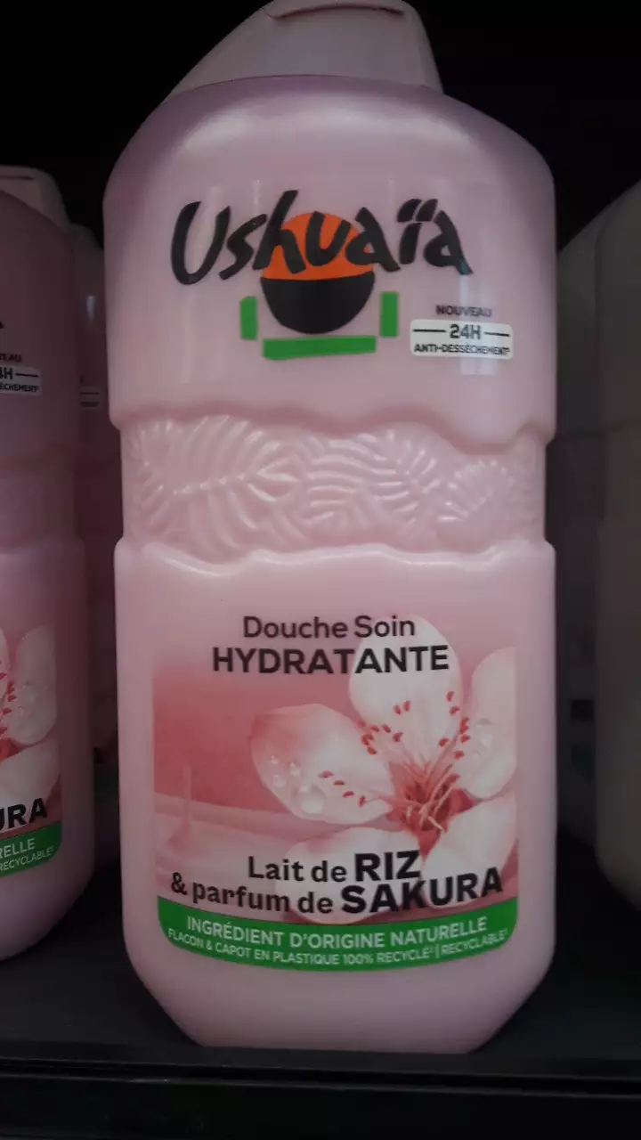 USHUAÏA - Douche soin hydratante lait de riz & parfum de sakura