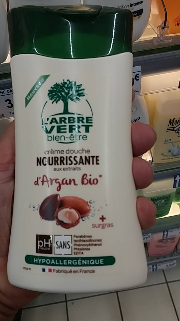 L'ARBRE VERT - Bien-être crème douche nourrissante aux extraits d'argan bio