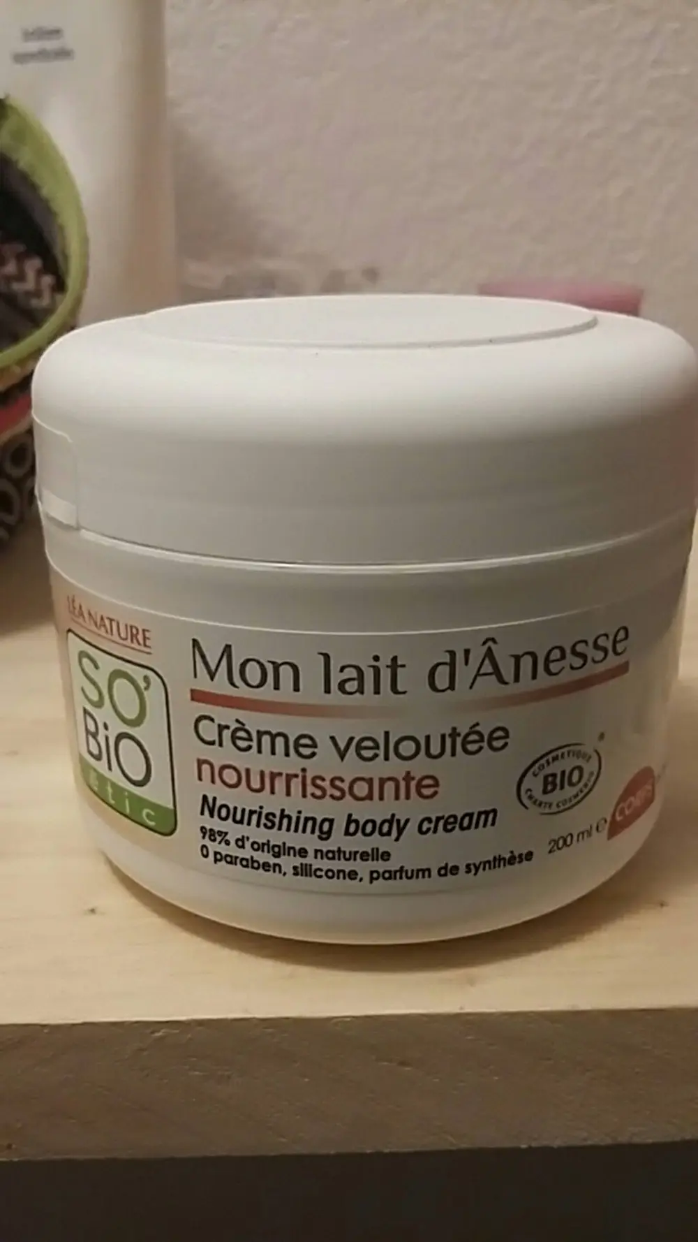 SO'BIO ÉTIC - Mon lait d'ânesse - Crème veloutée nourrissante bio