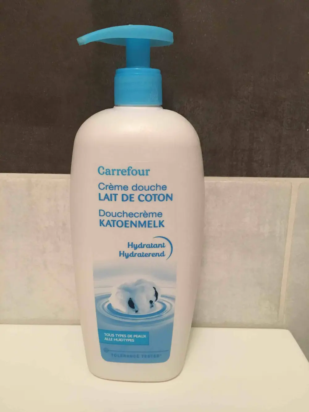 CARREFOUR - Crème douche - Lait de coton