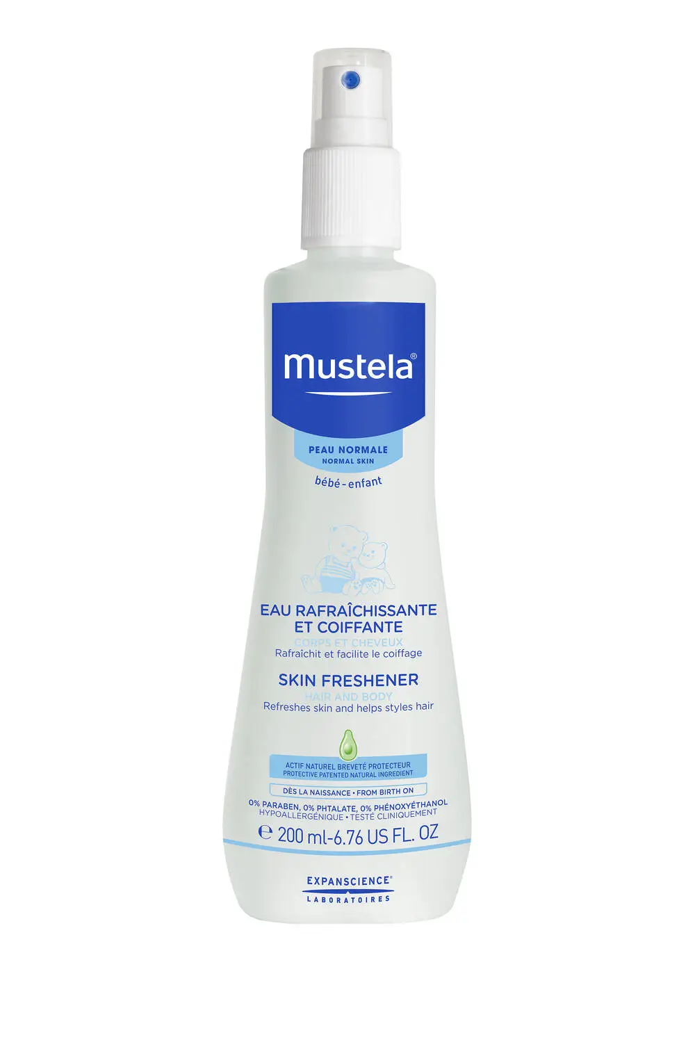 MUSTELA - Eau rafraîchissante et coiffante 200ml - Peau Normale