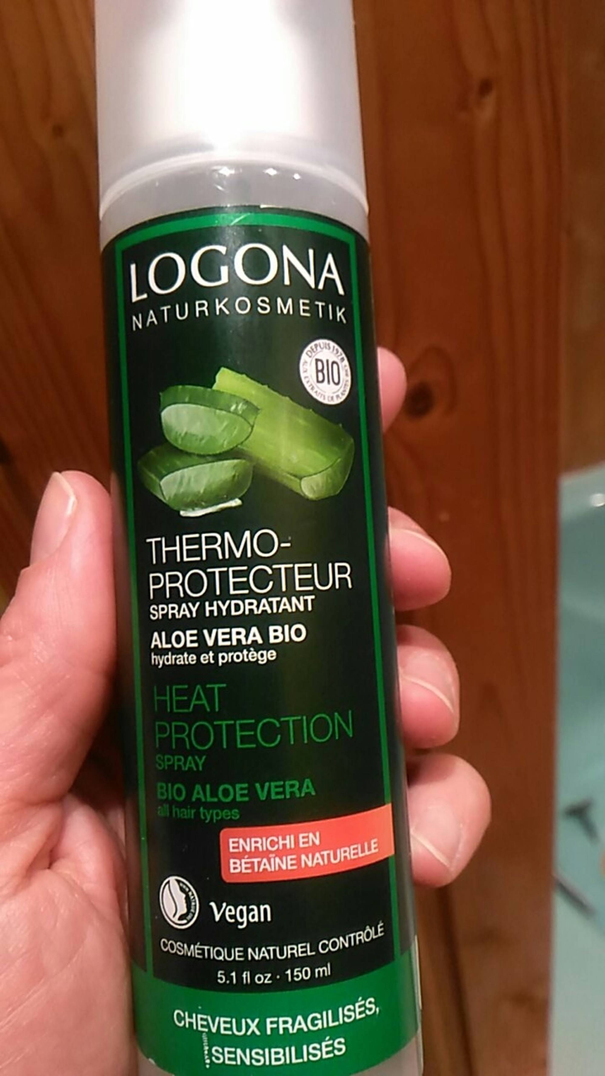 LOGONA - Thermo-protecteur - Spray hydratant aloe vera bio