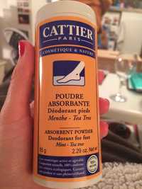 CATTIER PARIS - Poudre absorbante - Déodorant pieds