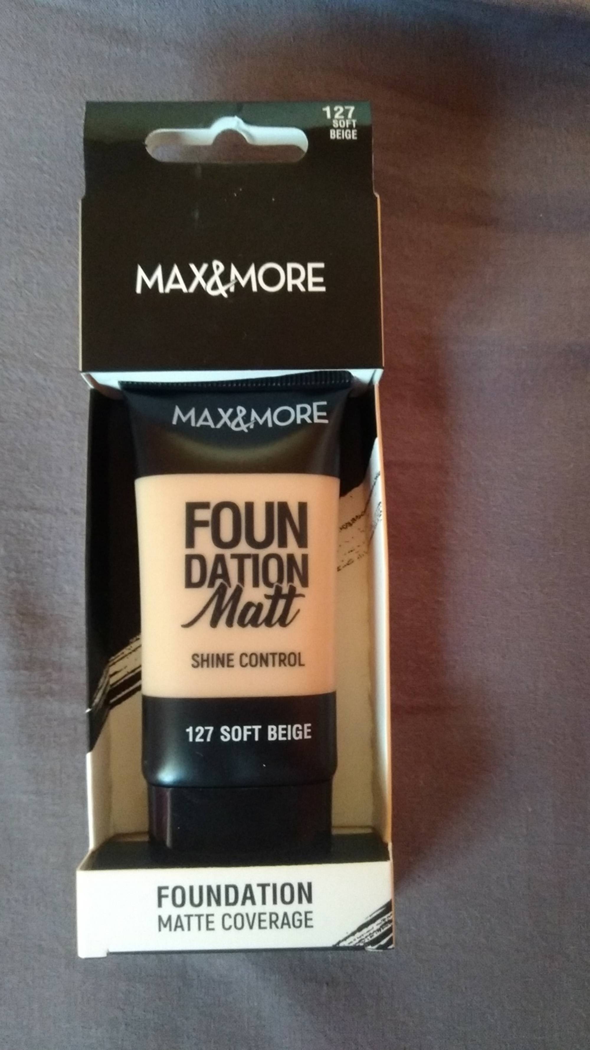 MAX & MORE - Foundation matt shine control - 127 soft beige
