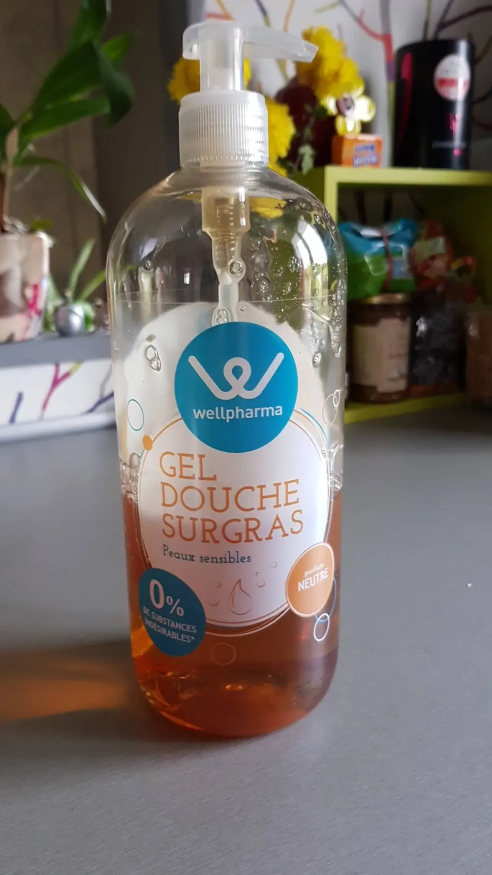 WELLPHARMA - Gel douche surgras parfum neutre 