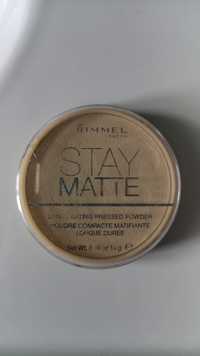 RIMMEL - Stay matte - Poudre compacte matifiante longue durée 001 transparent