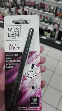 MISS DEN - Stylo liner pointe fine 460 noir extrême