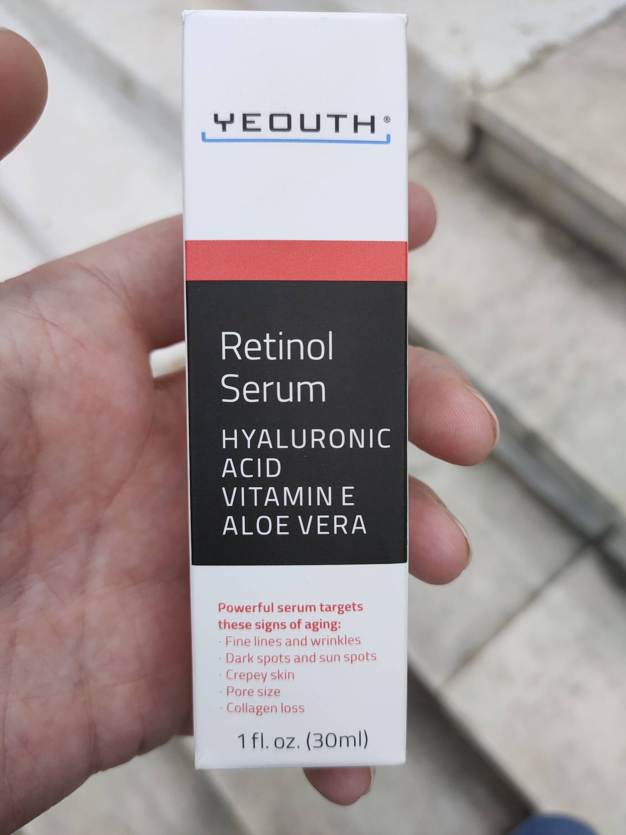YEOUTH - Rétinol sérum hyaluronic acid vitamin E aloe vera