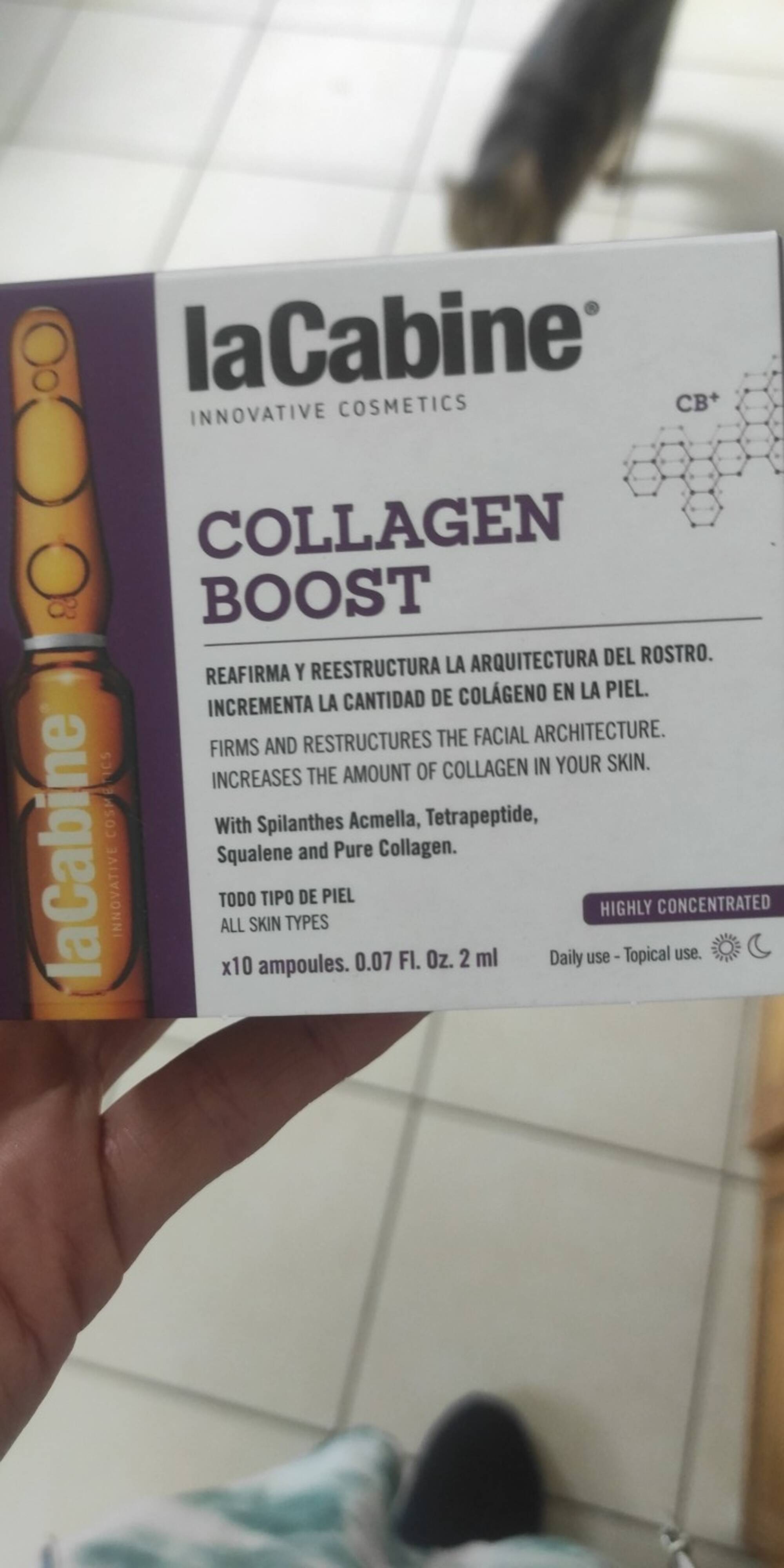 LA CABINE - Collagen boost - 10 ampoules firms and restructures facial
