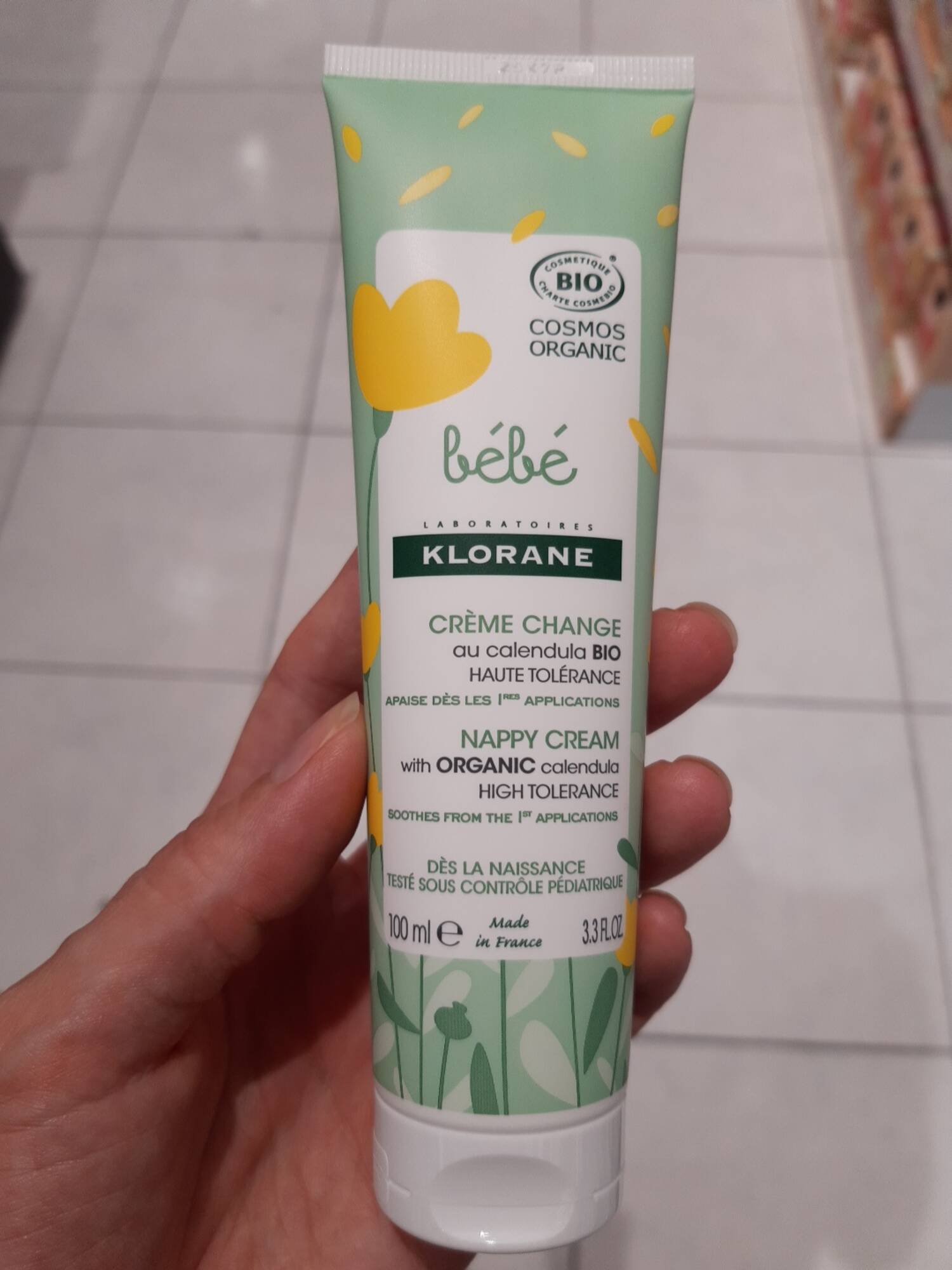 Klorane Bébé Crème de Change au Calendula Bio 100ml