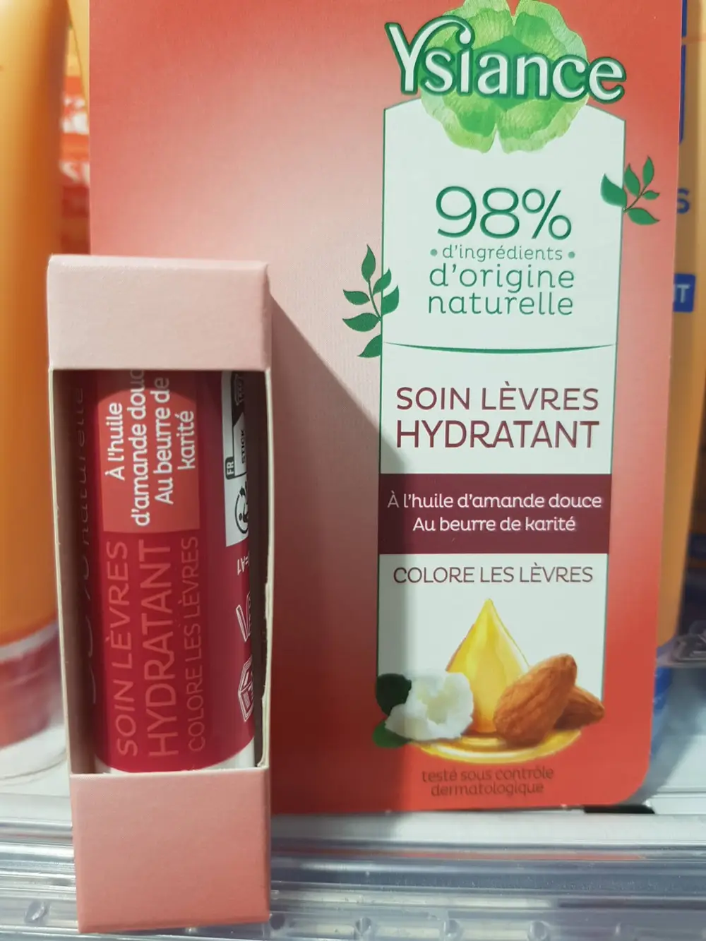 YSIANCE - Soin lèvres hydratant - à l'huile d'amande douce au beurre de karité