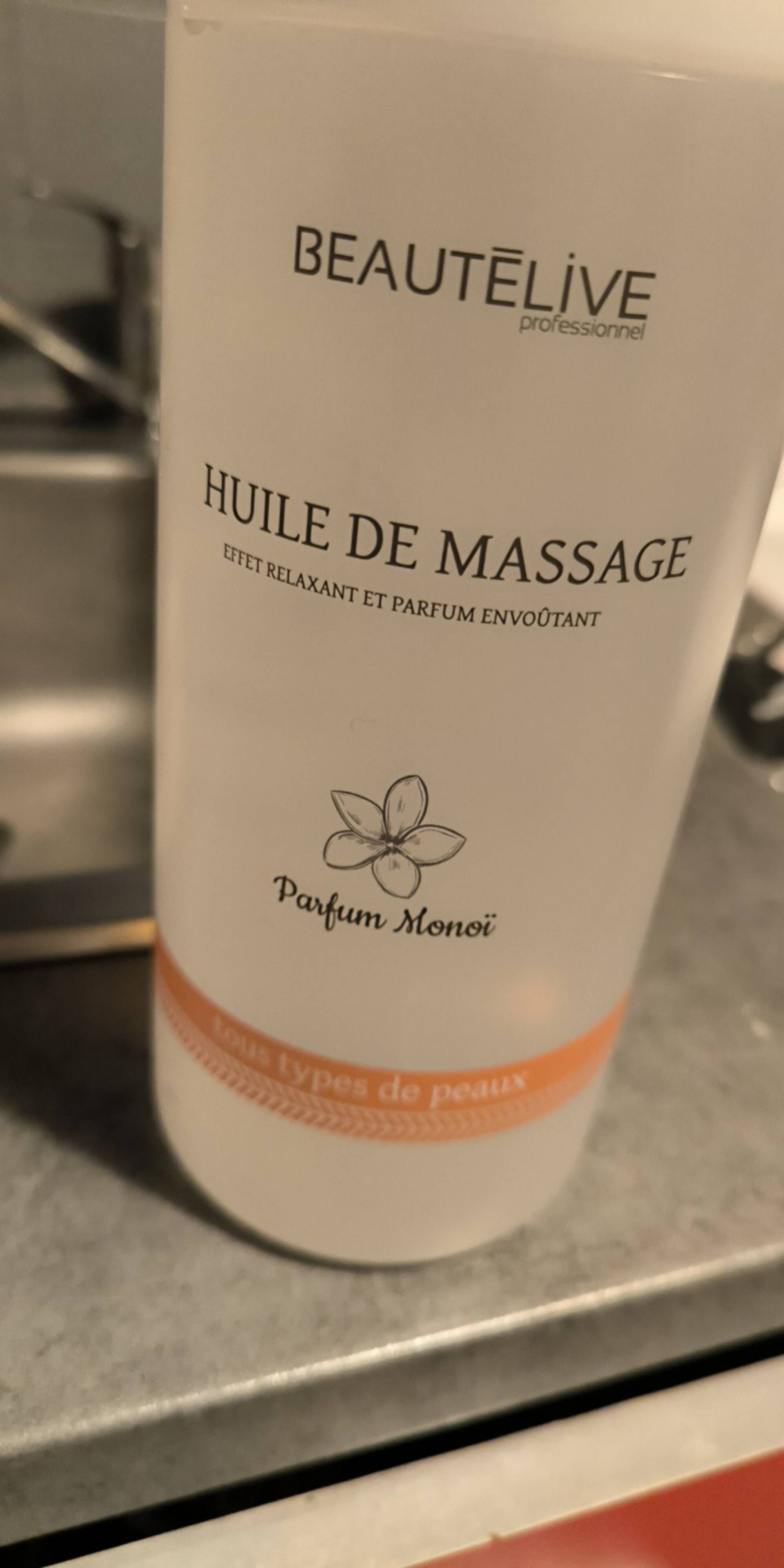BEAUTÉLIVE - Huile de massage parfum monoï