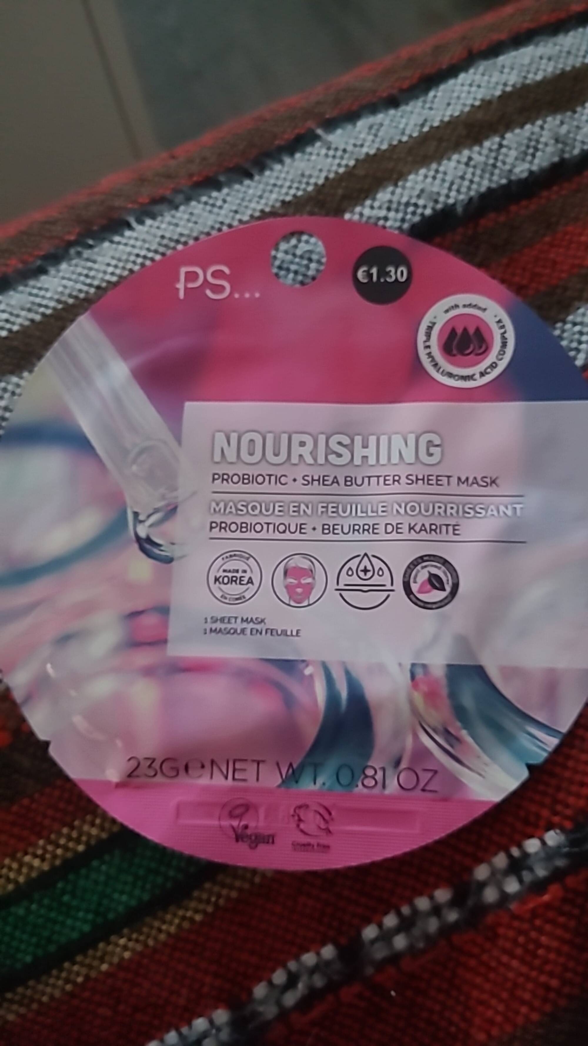 PRIMARK - Nourishing - Masque en feuille nourrissant