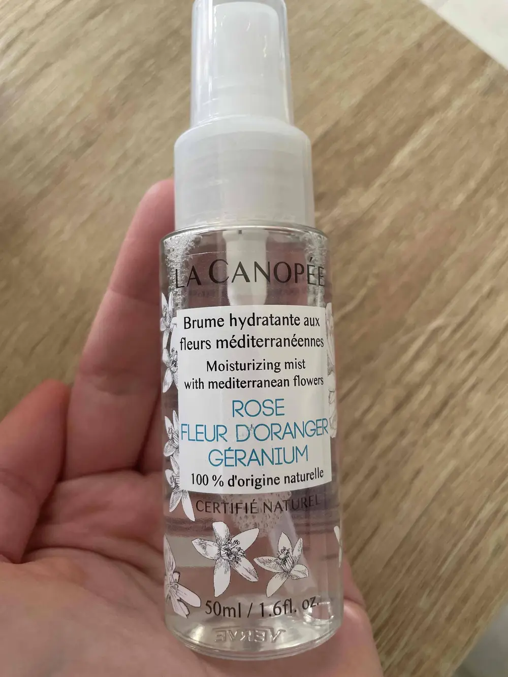 LA CANOPÉE - Rose fleur d'oranger géranium - Brume hydratante 