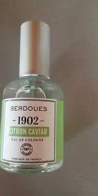 BERDOUES - 1902 citron caviar - Eau de Cologne