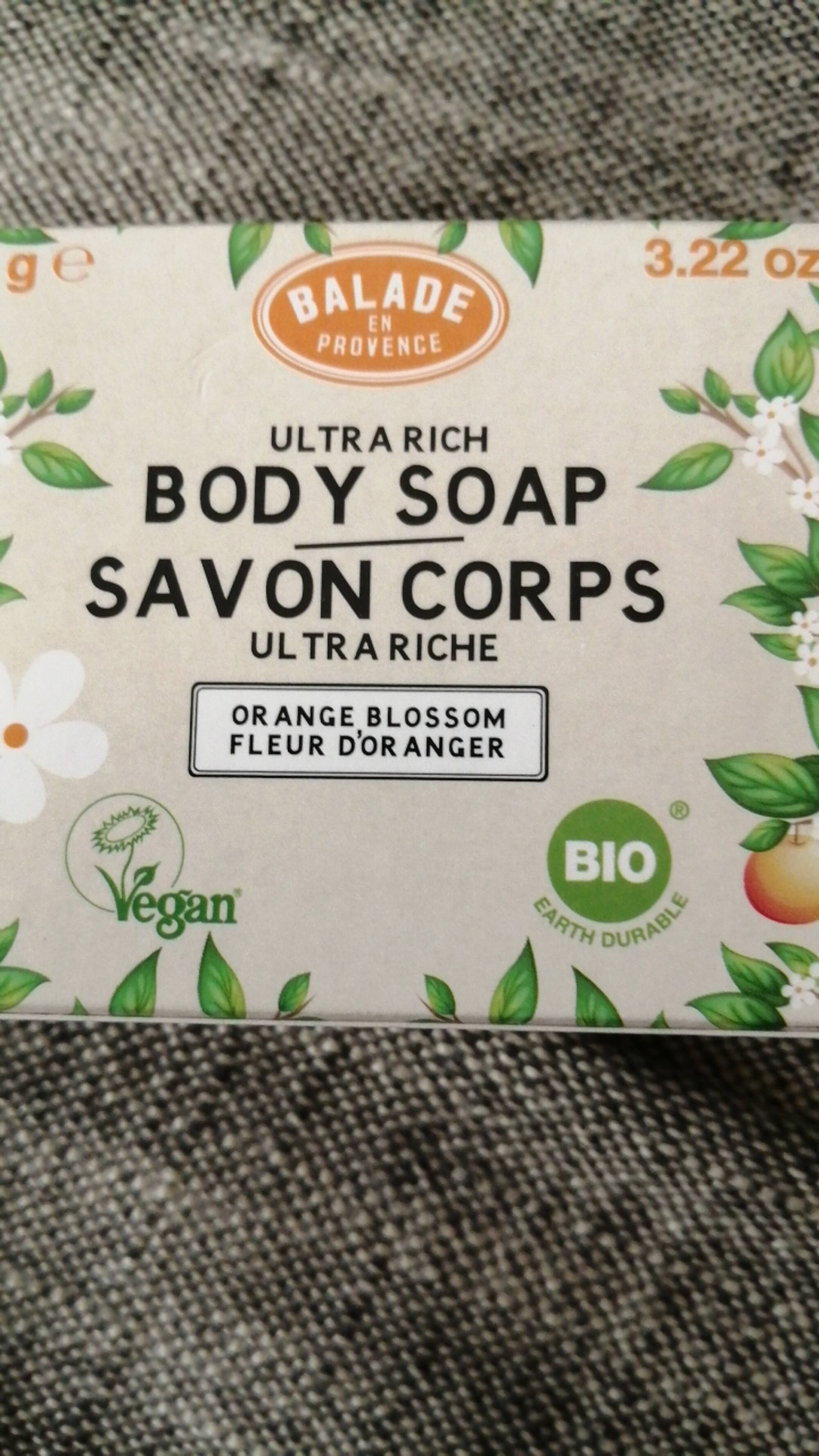 BALADE EN PROVENCE - Savon corps ultra riche fleur d'oranger 