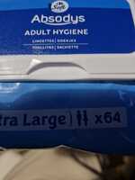 CARREFOUR - Absodys - Lingettes hygiène adulte