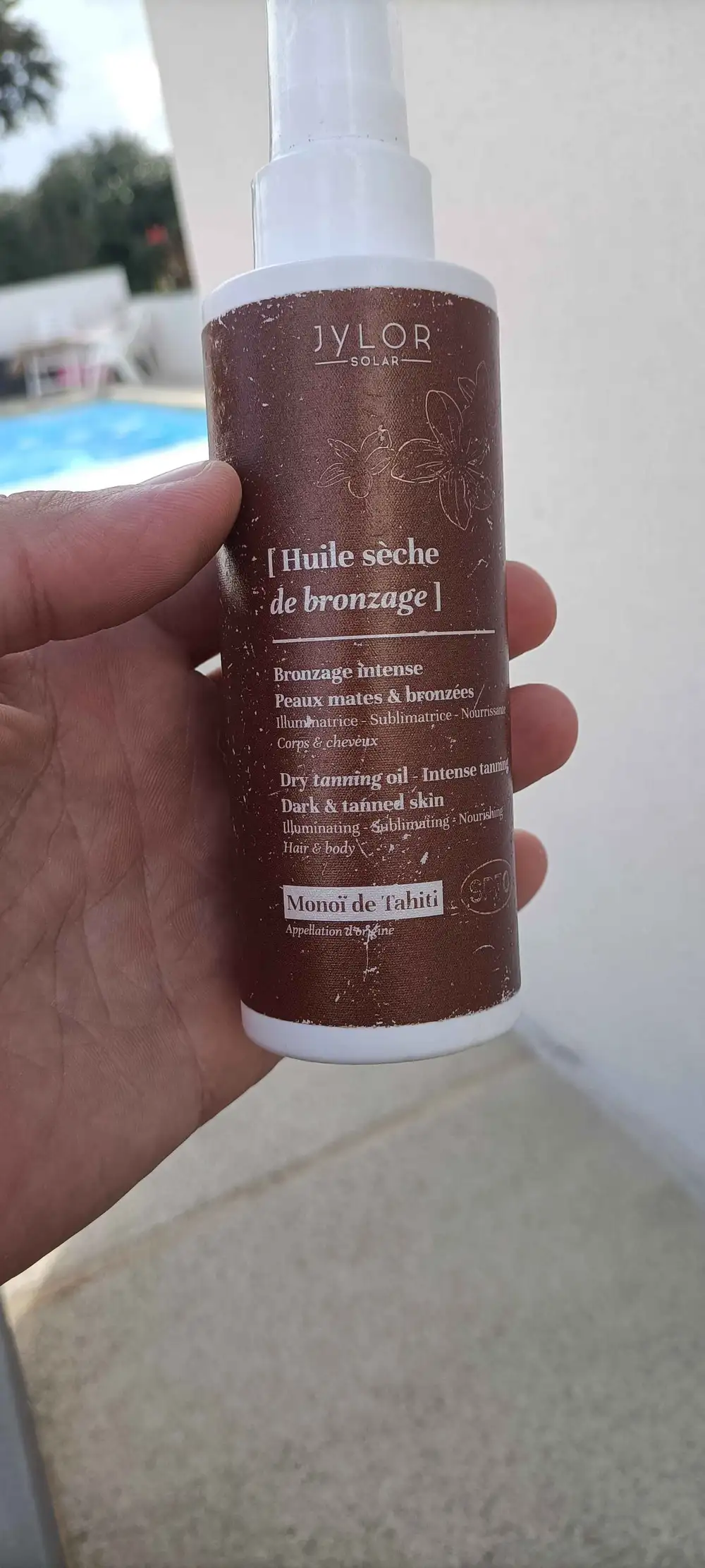 JYLOR SOLAR - Huile sèche de bronzage au monoï de Tahiti