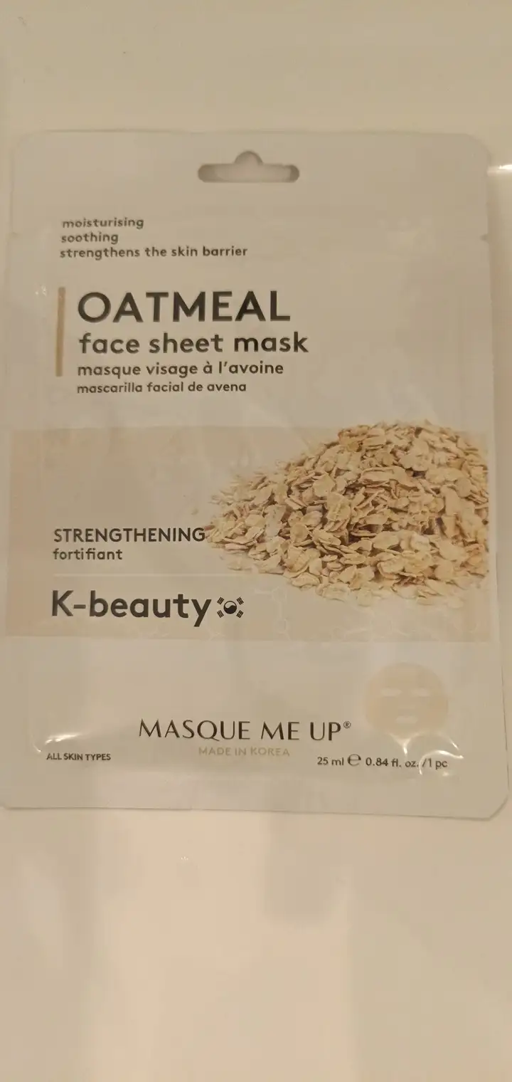 K-BEAUTY - Oatmeal - Masque visage à l'avoine