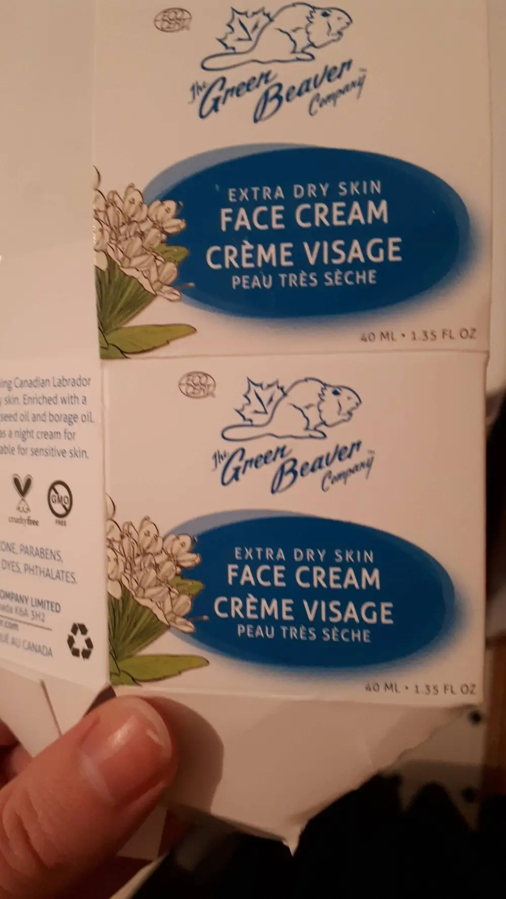 GREEN BEAVER - Crème visage peau très sèche