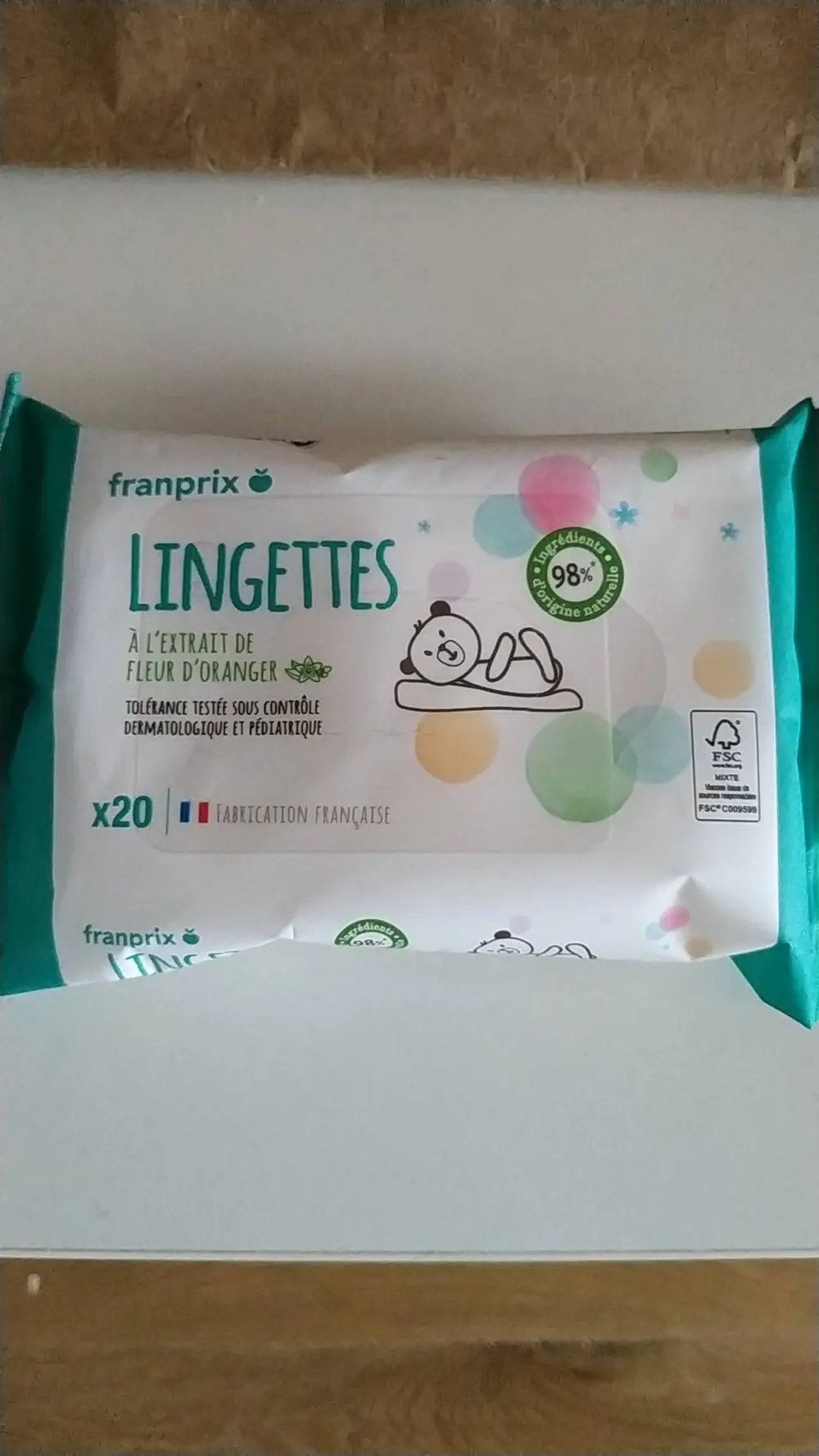 FRANPRIX - Lingettes à l'extrait de Fleur d'Oranger