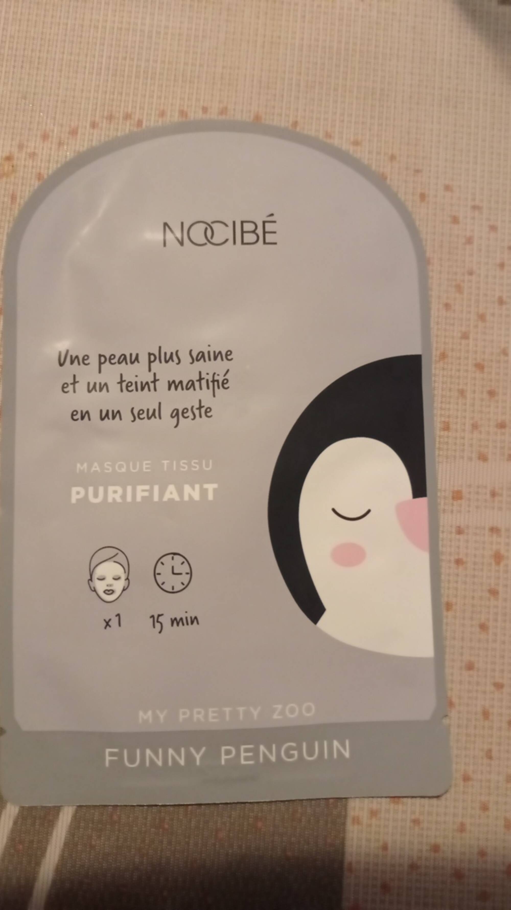 NOCIBÉ - Funny penguin - Masque tissu purifiant