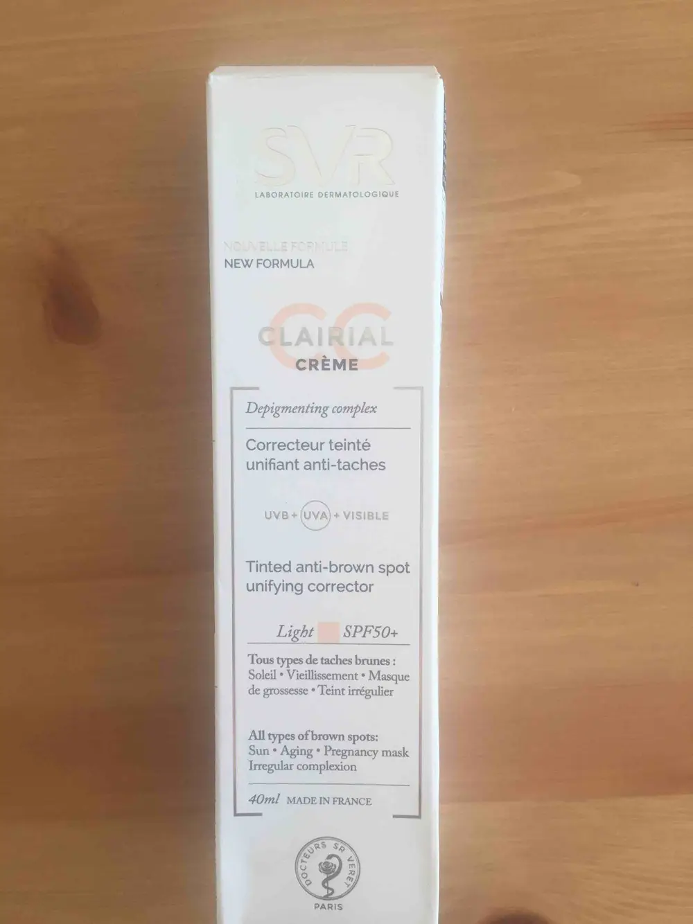 SVR LABORATOIRE DERMATOLOGIQUE - Clairial - CC crème SPF 50+