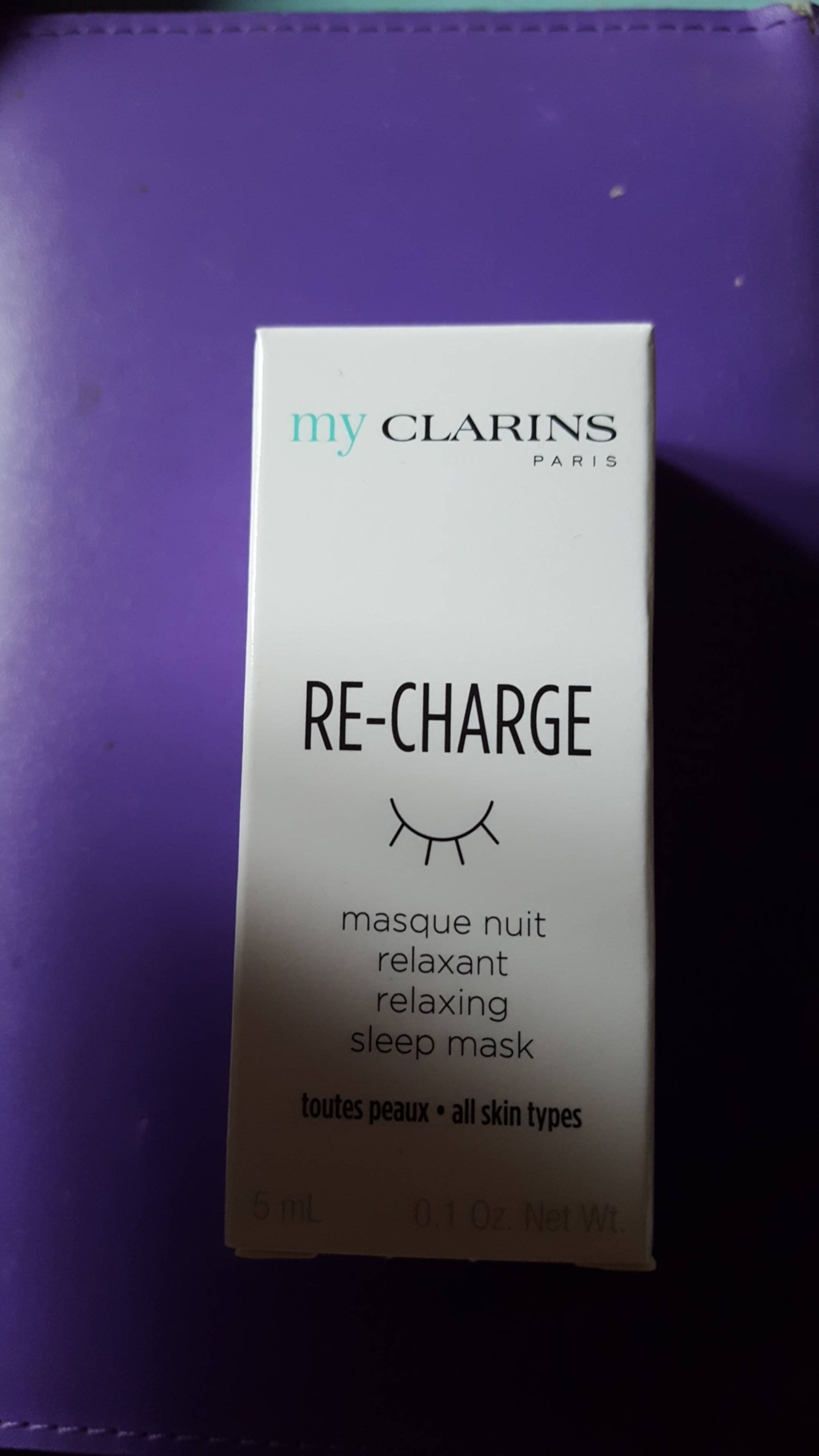 CLARINS - My clarins re-charge - Masque nuit relaxant
