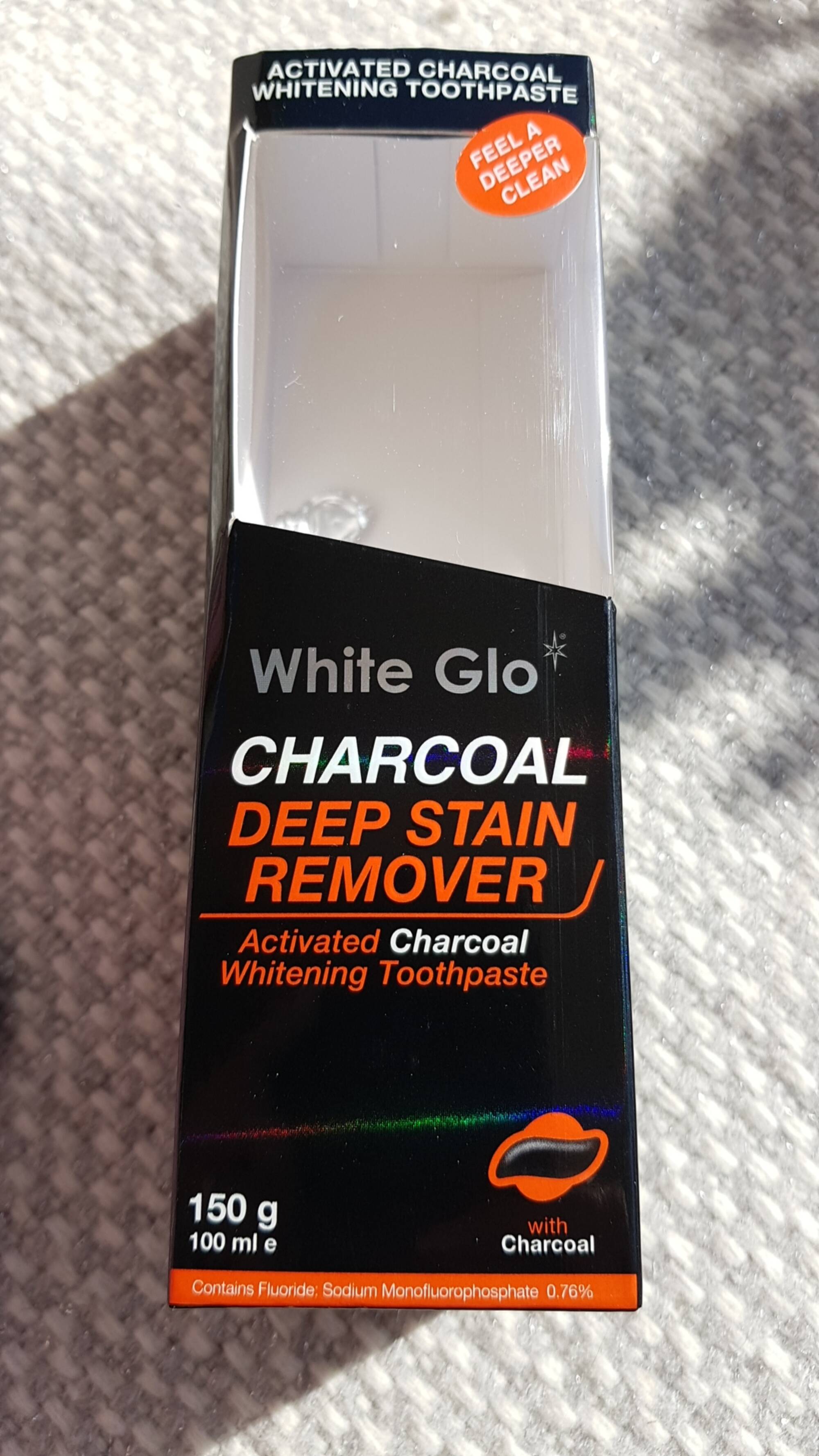 WHITE GLO - Charcoal deep stain remover -  Whitening toothpaste