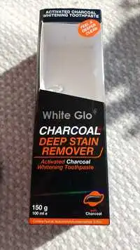 WHITE GLO - Charcoal deep stain remover - Whitening toothpaste