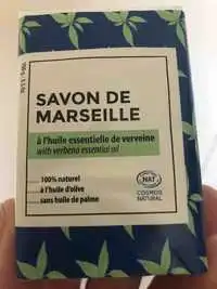 COSMOS NATURAL - Savon de marseille à l'huile essentielle de verveine