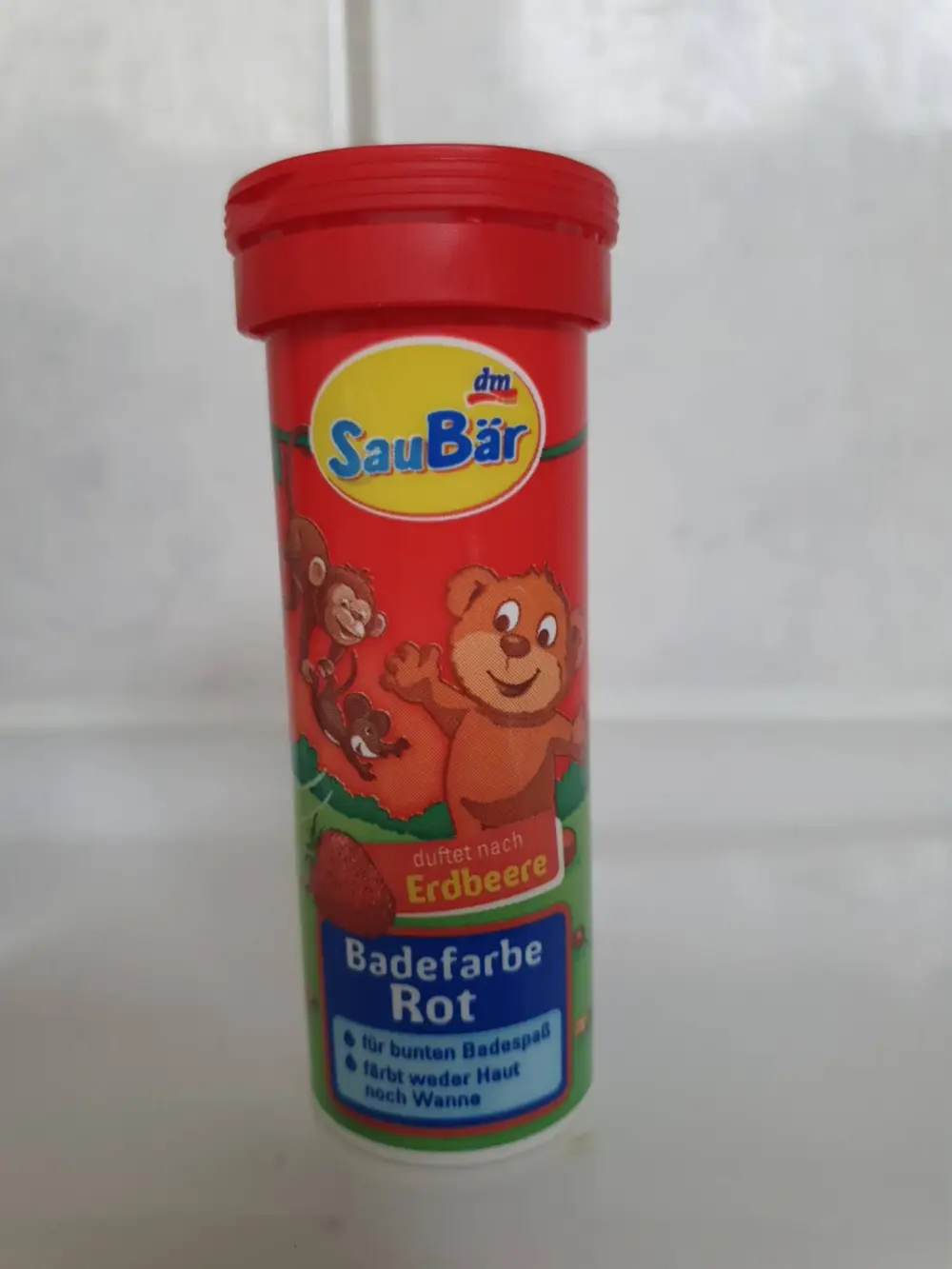 SAUBÄR - dm - Badefarbe rot 