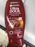 GARNIER - Ultra doux - Après-shampooing crème riche huile d'argan et cranberry