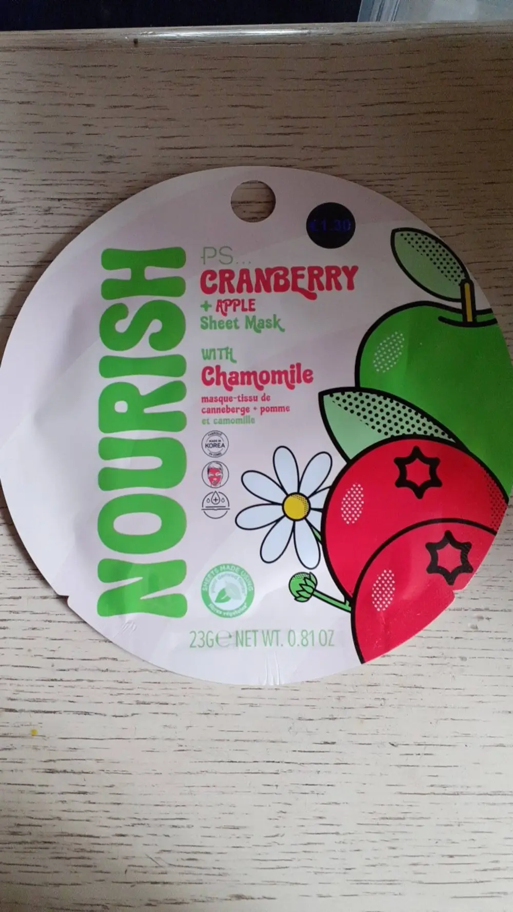 PRIMARK - Nourish - Masque-tissu chamomille